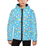 Sun Glasses Pattern Print Design 03 Kids' Boys' Girls' Padded Hooded Jacket