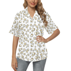 Popcorn Pattern Print Design 04 Women's All Over Print Hawaiian Shirt