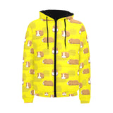 Guinea Pig Pattern Print Design 04 Men's Padded Hooded Jacket(ModelH42)