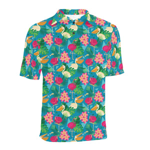 Pelican Pattern Print Design 03 Men's All Over Print Polo Shirt