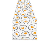 Fried Eggs Pattern Print Design 05 Table Runner