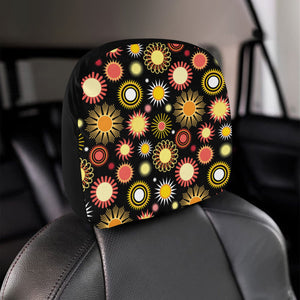 Colorful Sun Pattern Car Headrest Cover