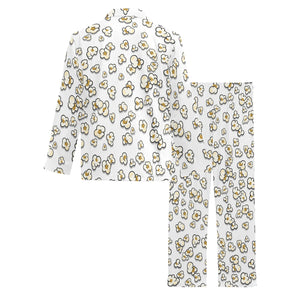 Popcorn Pattern Print Design 04 Men's Long Pajama Set