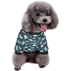 Stingray Pattern Print Design 04 All Over Print Pet Dog Round Neck Fuzzy Shirt