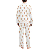 Yorkshire Terrier Pattern Print Design 03 Men's Long Pajama Set