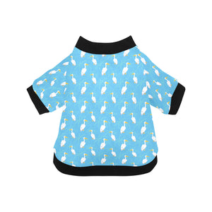 Pelican Pattern Print Design 02 All Over Print Pet Dog Round Neck Fuzzy Shirt