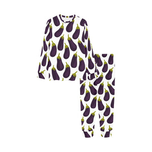 Eggplant Pattern Print Design 01 Kids' Boys' Girls' All Over Print Pajama Set