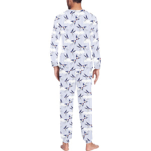 Swallow Pattern Print Design 03 Men's All Over Print Pajama