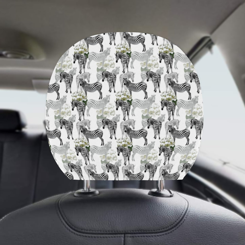 Zebra Pattern Car Headrest Cover