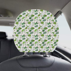 Lotus Waterlily Pattern Car Headrest Cover