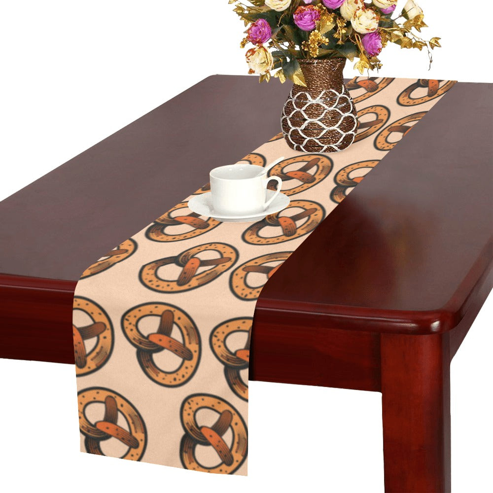 Pretzels Pattern Print Design 02 Table Runner