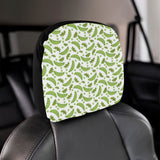 Green Peas Pattern Print Design 02 Car Headrest Cover