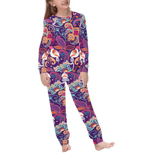 Indian Pattern Background Kids' Boys' Girls' All Over Print Pajama Set