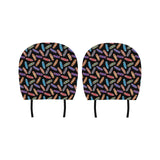 Skate Board Pattern Print Design 04 Car Headrest Cover