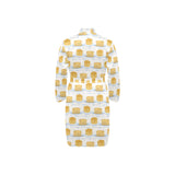 Pancake Pattern Print Design 01 Men's Long Sleeve Belted Night Robe