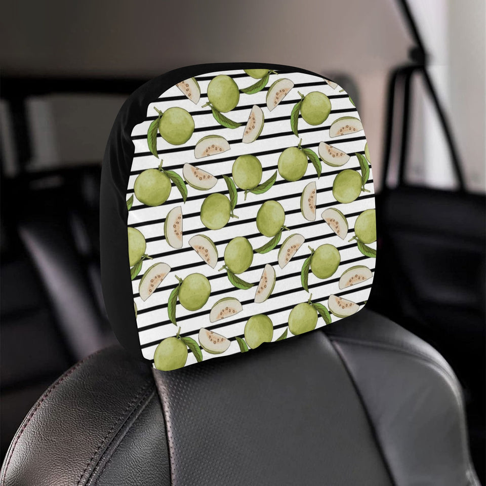 Guava Pattern Stripe background Car Headrest Cover