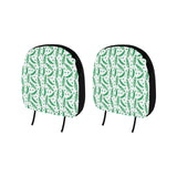 Green Peas Pattern Print Design 01 Car Headrest Cover