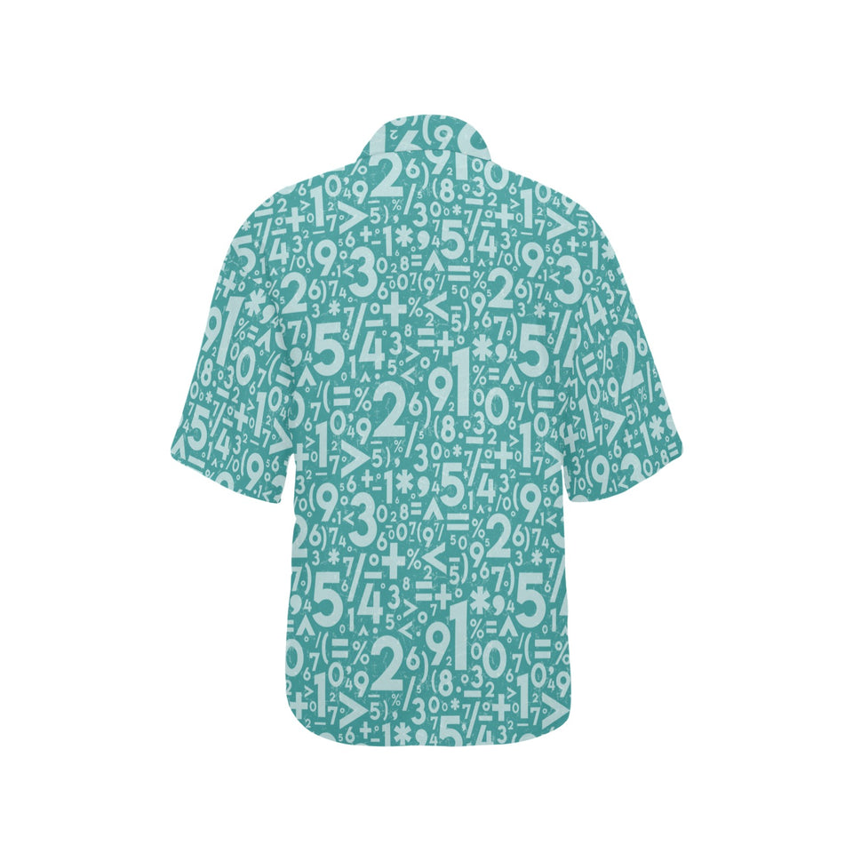 Math Pattern Print Design 05 Women's All Over Print Hawaiian Shirt