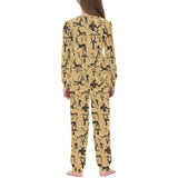 Egypt Hieroglyphics Pattern Print Design 02 Kids' Boys' Girls' All Over Print Pajama Set