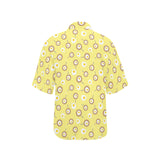 Fried Eggs Pattern Print Design 03 Women's All Over Print Hawaiian Shirt