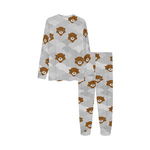 Cute Otter Pattern Kids' Boys' Girls' All Over Print Pajama Set