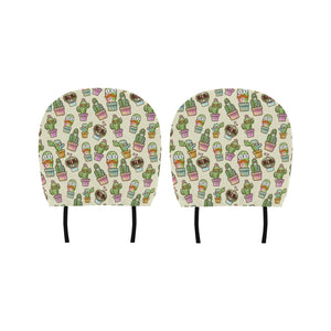 Cute Cactus Pattern Car Headrest Cover