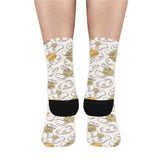 Potato Chips Pattern Print Design 02 Crew Socks