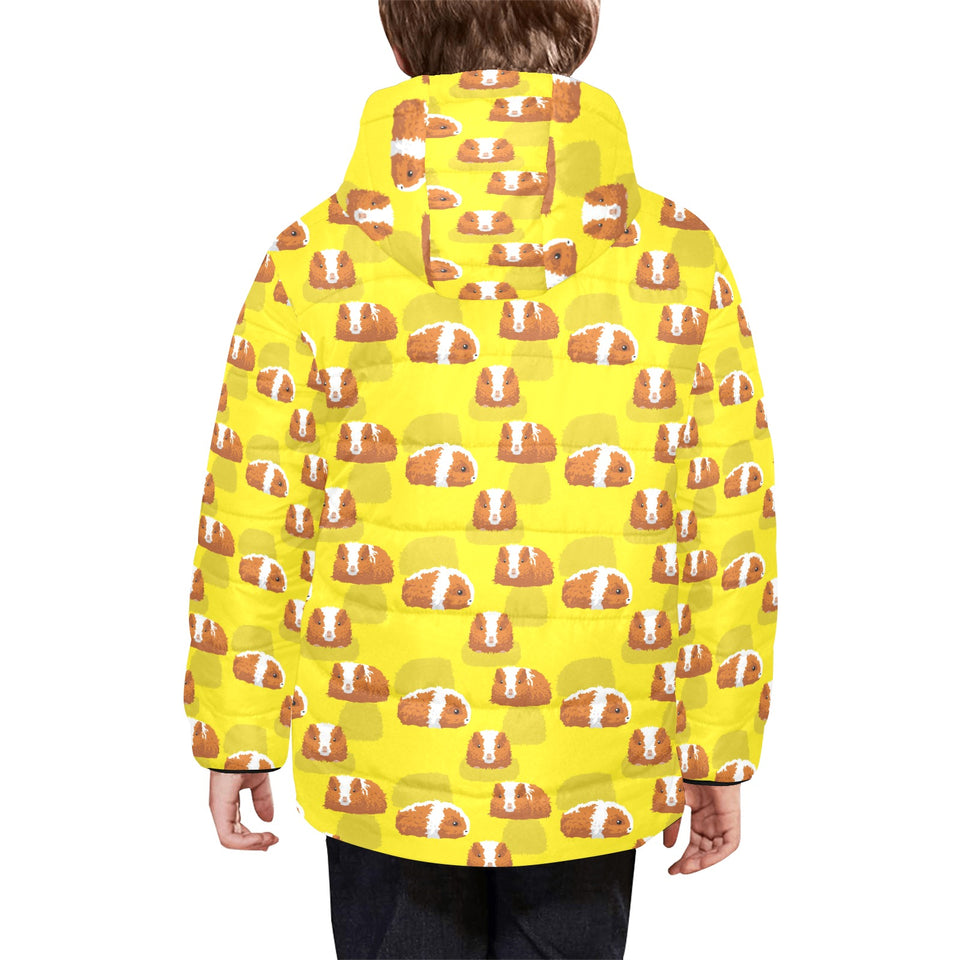 Guinea Pig Pattern Print Design 05 Kids' Boys' Girls' Padded Hooded Jacket