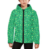 Tennis Pattern Print Design 03 Kids' Boys' Girls' Padded Hooded Jacket