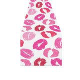 Lips Pattern Print Design 05 Table Runner