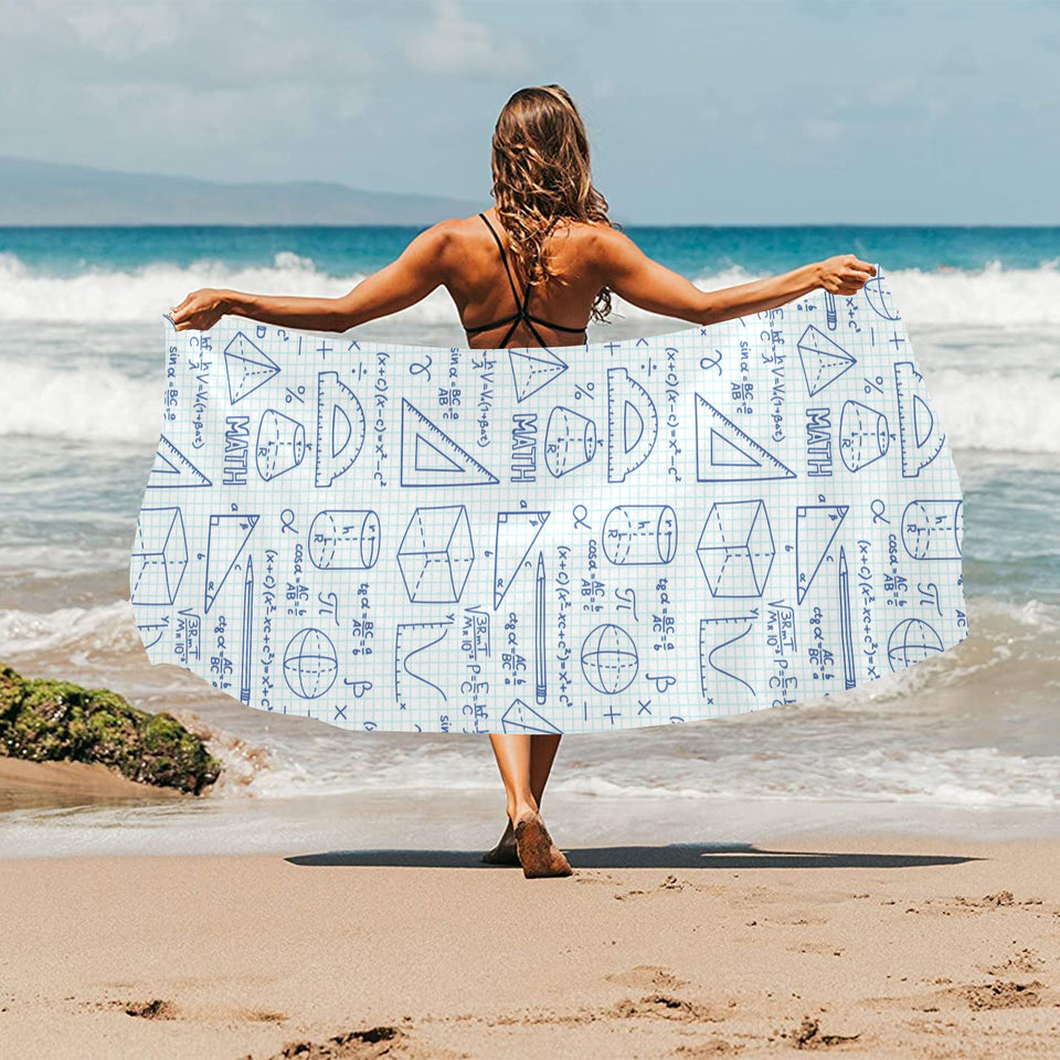 Math Pattern Print Design 03 Beach Towel
