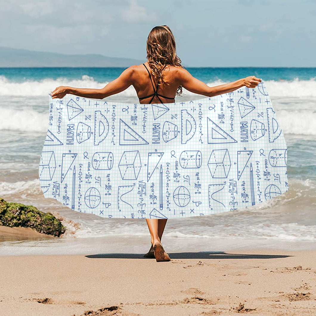 Math Pattern Print Design 03 Beach Towel