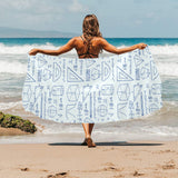 Math Pattern Print Design 03 Beach Towel