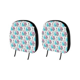 Sailboat Pattern Car Headrest Cover