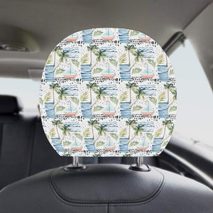 Sailboat Pattern Theme Car Headrest Cover