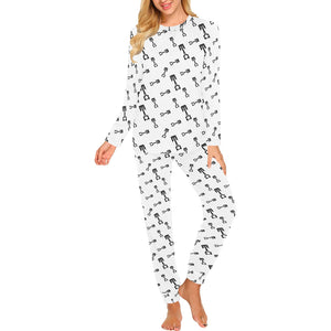 Engine Piston Random Pattern Print Design 04 Women's All Over Print Pajama Set