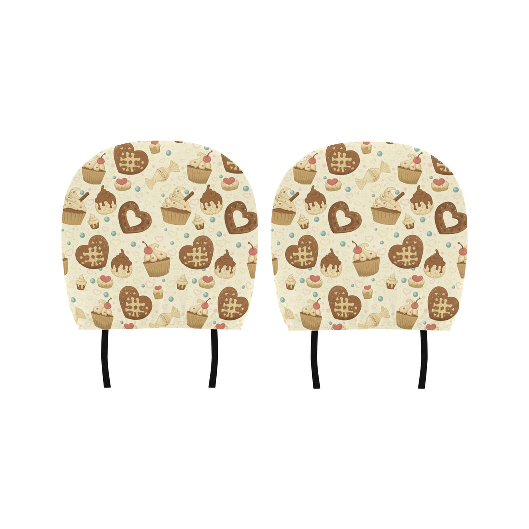 Cake Pattern Car Headrest Cover