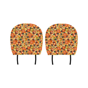 Pizza Texture Pattern Car Headrest Cover