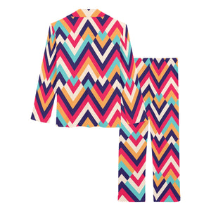 Zigzag Chevron Pattern Background Women's Long Pajama Set