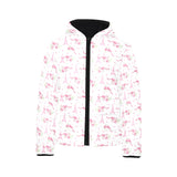 Eiffel Tower Pink Theme Pattern Print Design 05 Kids' Boys' Girls' Padded Hooded Jacket