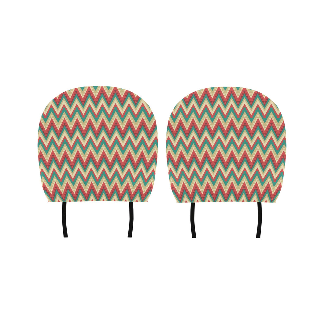 Zigzag Chevron Pattern Car Headrest Cover