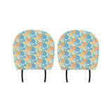 Gear Pattern Print Design 04 Car Headrest Cover