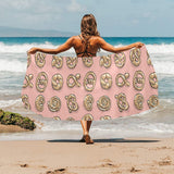 Pretzels Pattern Print Design 04 Beach Towel