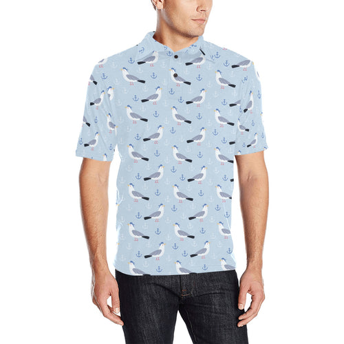 Pigeon Pattern Print Design 03 Men's All Over Print Polo Shirt