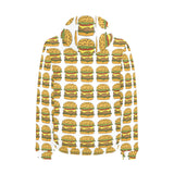 Hamburger Pattern Print Design 05 Men's Padded Hooded Jacket(ModelH42)