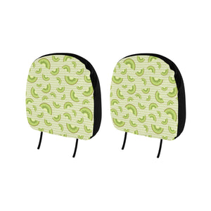 Kiwi Pattern Striped Background Car Headrest Cover