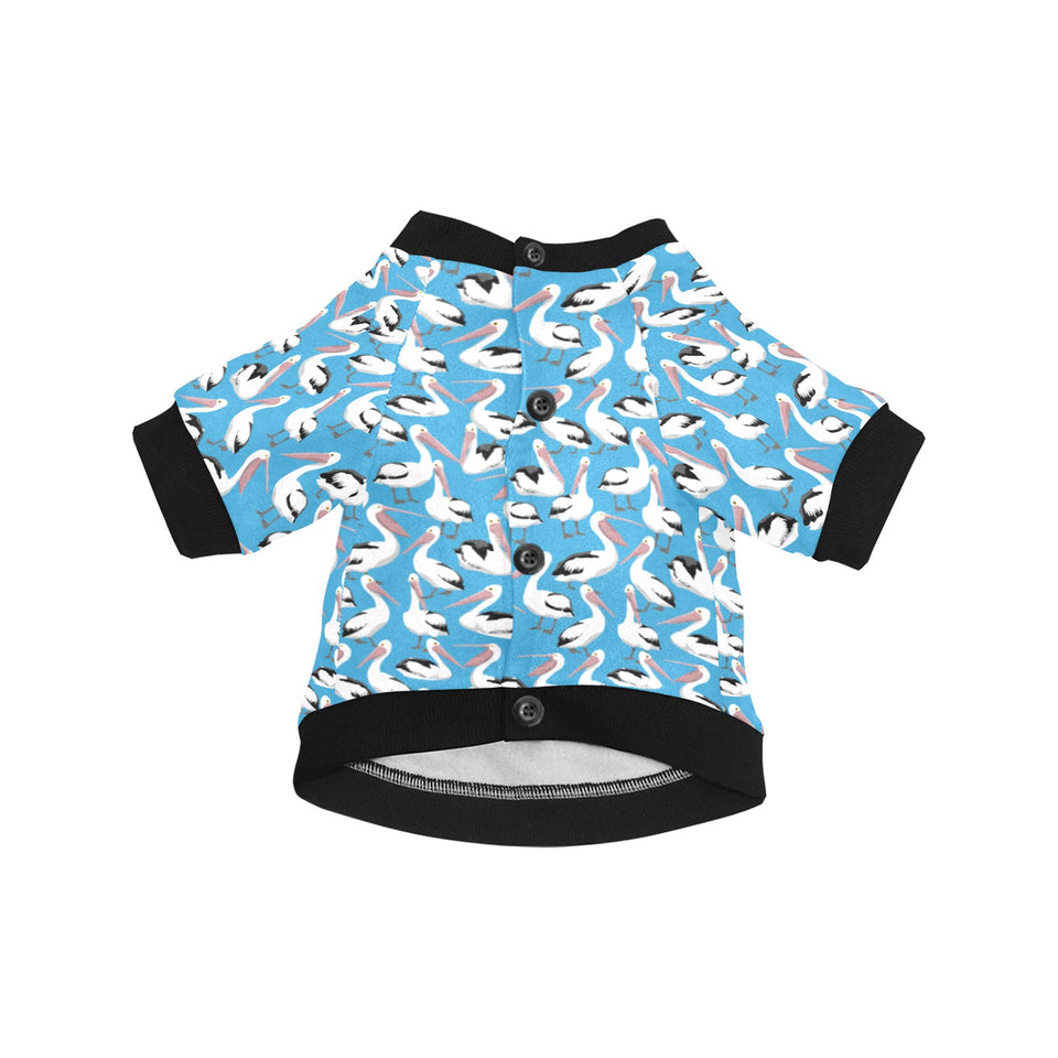 Pelican Pattern Print Design 04 All Over Print Pet Dog Round Neck Fuzzy Shirt