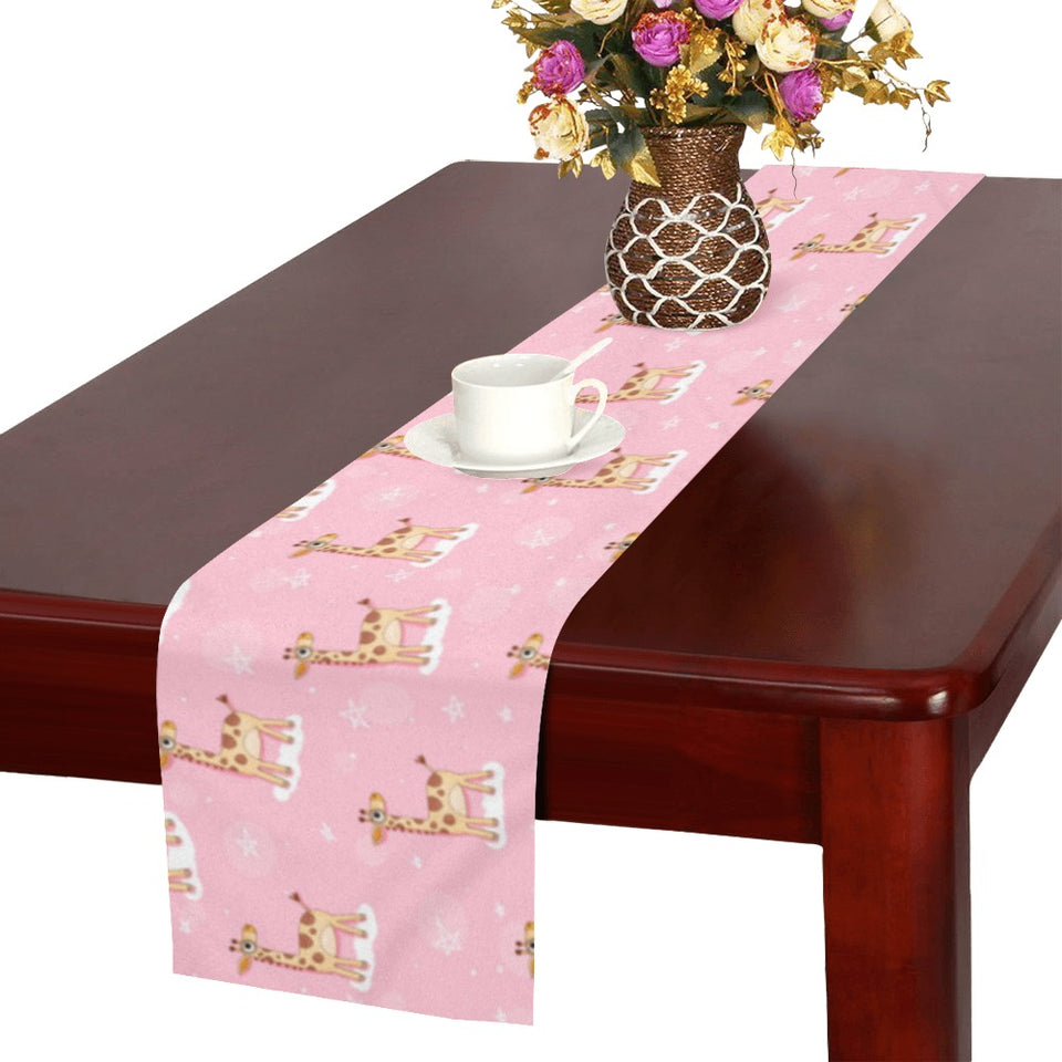 Giraffe Pattern Print Design 01 Table Runner