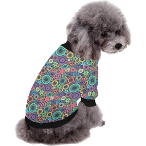 Gear Pattern Print Design 02 All Over Print Pet Dog Round Neck Fuzzy Shirt