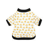 Pancake Pattern Print Design 01 All Over Print Pet Dog Round Neck Fuzzy Shirt